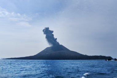 Anak Krakatau erupting clipart