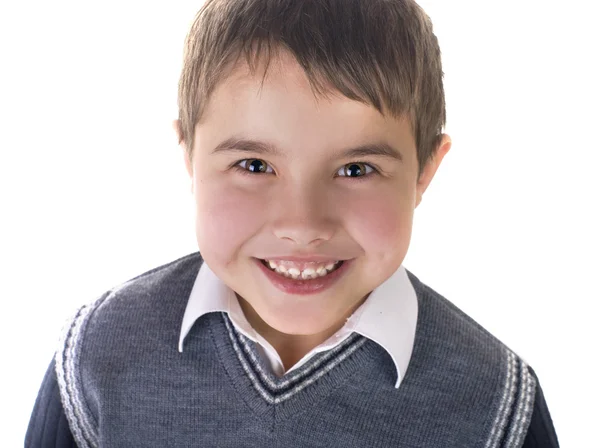 Mutlu neşeli güzel bir çocuk portresi — Stok fotoğraf