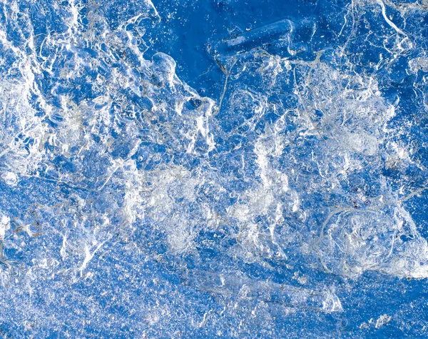 Льодяний фон в синьому кольорі з копійкою — стокове фото