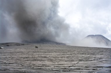 geniş caldera ve vulcanos, java, Endonezya