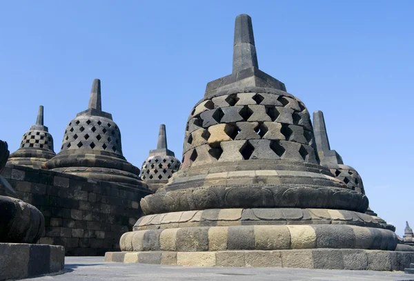Buddhista templom borobudur. Yogyakarta — Stock Fotó
