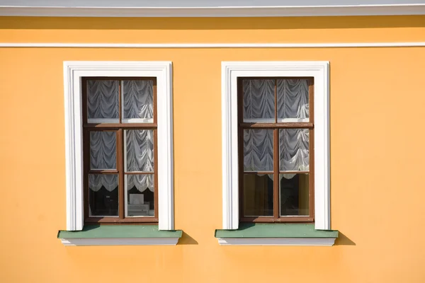 Windows in birck wall — Stock Photo, Image