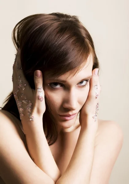 stock image Young woman portrait