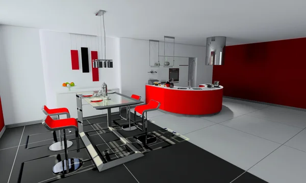 Moderne Kücheneinrichtung — Stockfoto