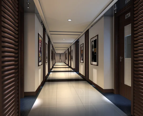 Rendering corridoio moderno — Foto Stock