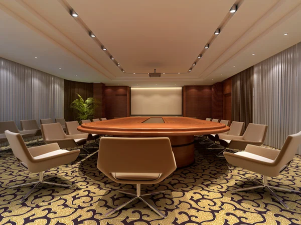 会議室の3Dレンダリング — ストック写真