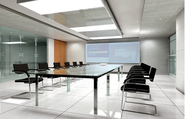 3D-Darstellung eines Konferenzraums — Stockfoto