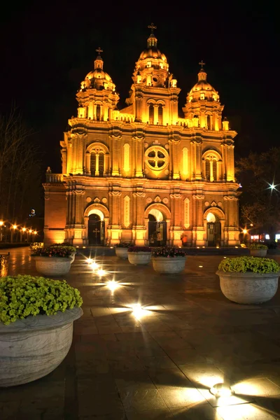 stock image Chuch at night