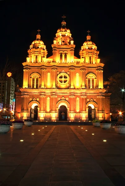 stock image Chuch at night