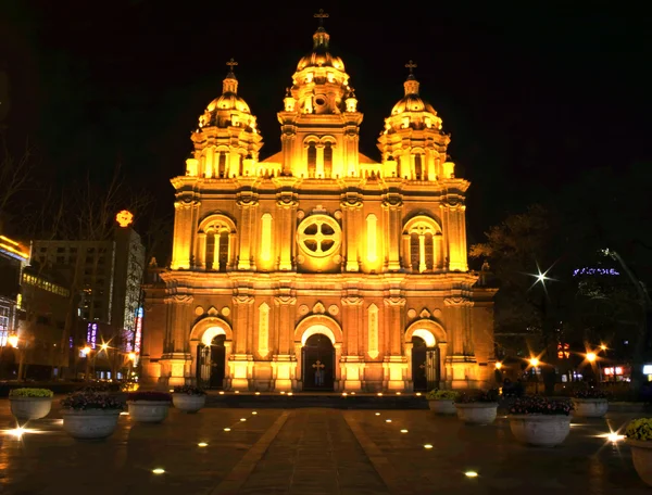 stock image Chuch at night