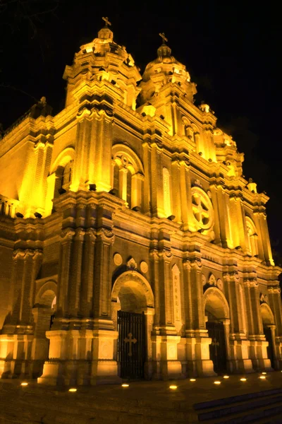 stock image Chuch at night