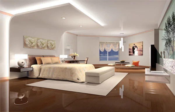 3D-Rendering von Home Interior — Stockfoto