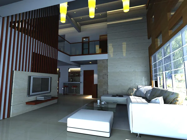 Home interior 3d-leképezés — Stock Fotó