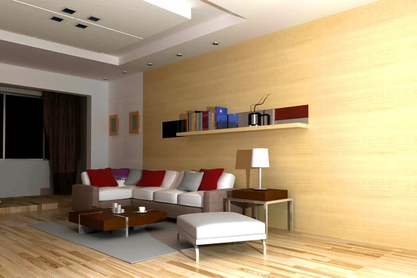 Modische Wohnzimmergestaltung im Interieur — Stockfoto