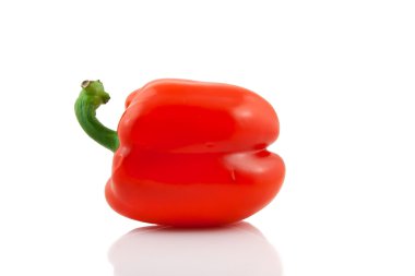 Red pepper isolated over white background clipart
