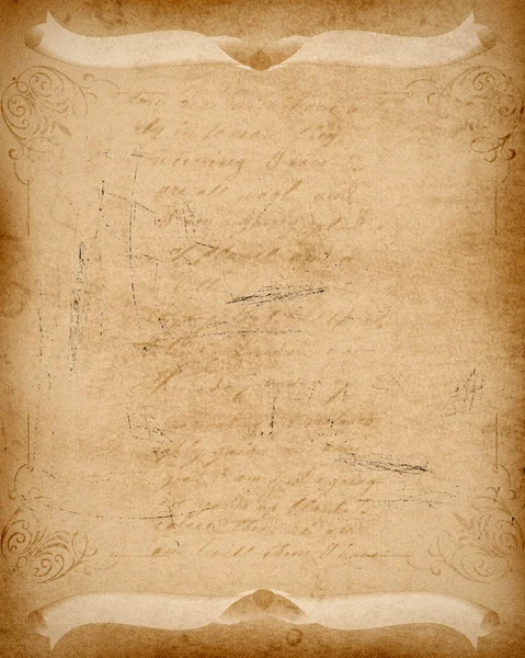 Old Paper Erased Text — Stock Photo, Image