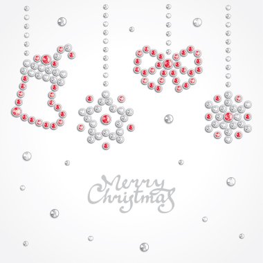 Christmas jewel background clipart