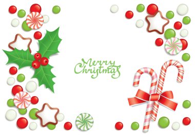 Christmas candy background clipart