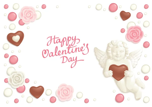Valentine fond de bonbons — Image vectorielle
