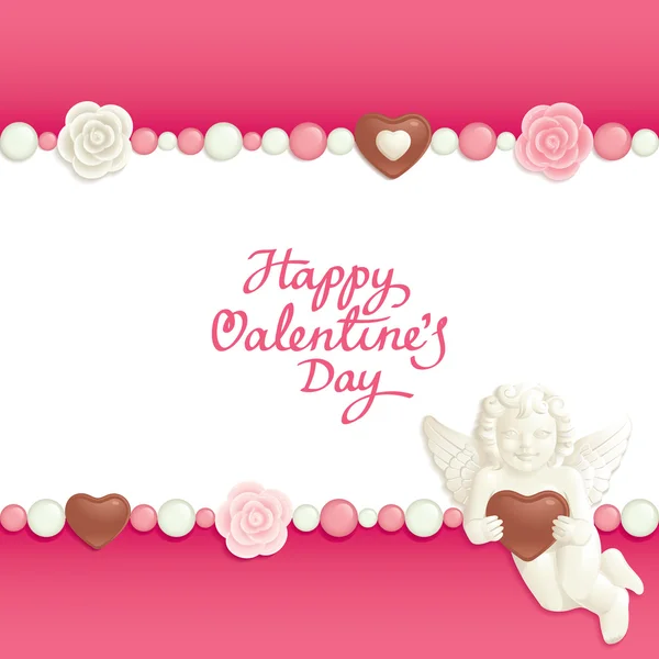 Valentine candy background — Stock Vector