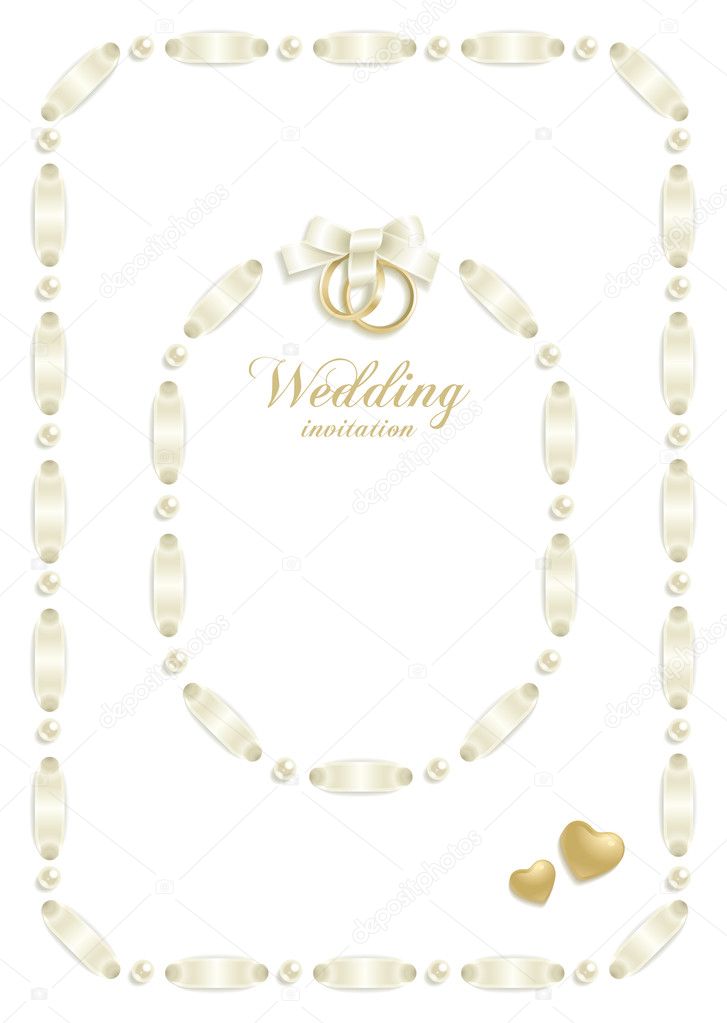 Wedding ribbon frame set 1