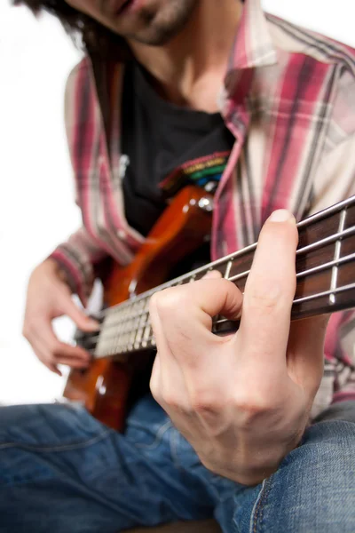 stock image Bass guitar player