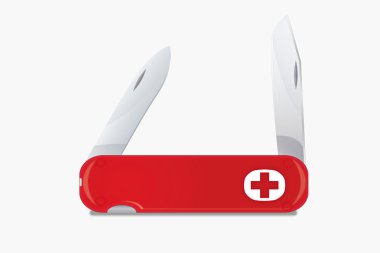 Red Swiss army knife clipart