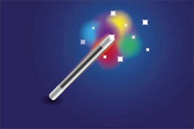 Vector magic wand clipart