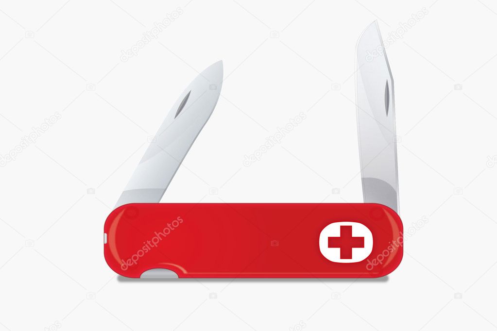 Red Swiss army knife
