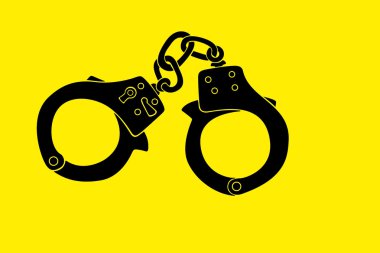 Vector illustration of a handcuffs clipart