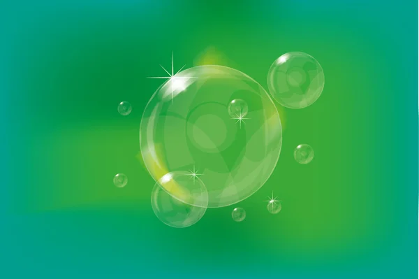 Burbujas Vectoriales Brillantes Sin Costuras Verde — Archivo Imágenes Vectoriales