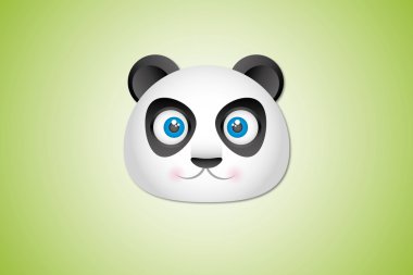 sevimli panda vektör