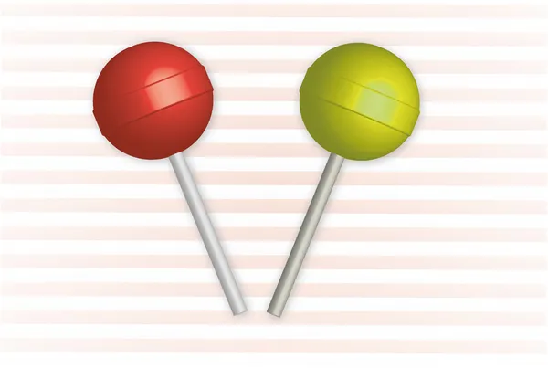 Sweet Lollipop Unwrapping — Stock Vector