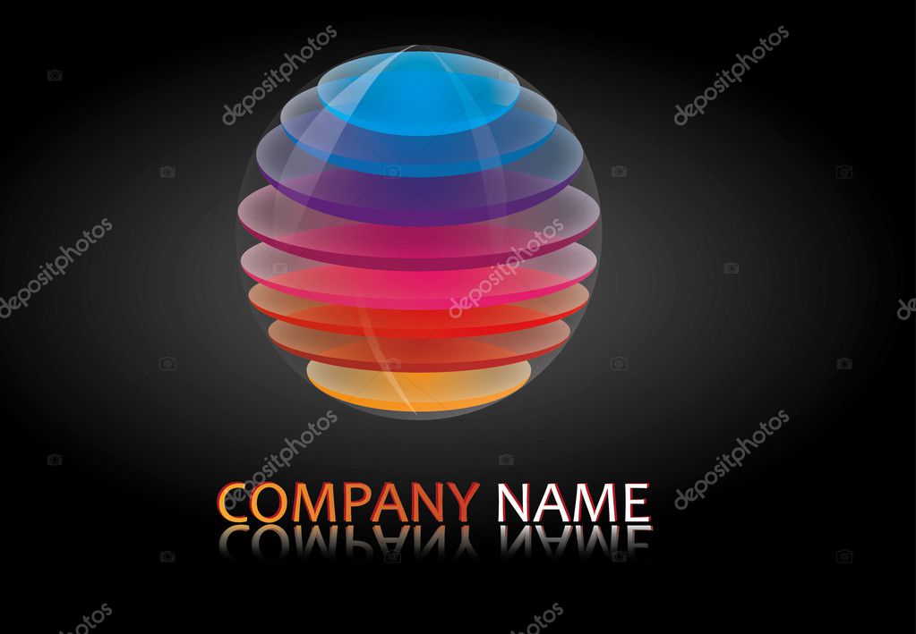 Colorful Sliced Sphere for logo design