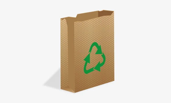 Recycle papieren zak — Stockvector