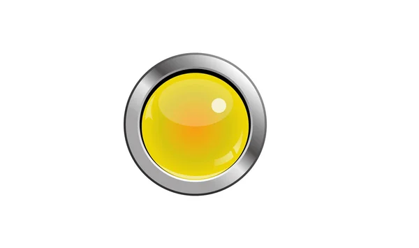 Żółty przycisk — Wektor stockowy