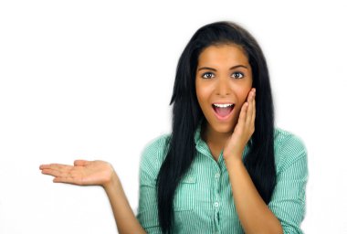 Beautiful Excited Teen Latina clipart