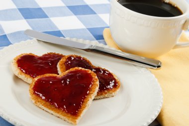 A romantic breakfast treat clipart