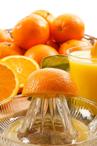Succo d'arancia spremuto fresco — Foto Stock