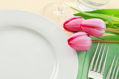 Spring Table Setting clipart