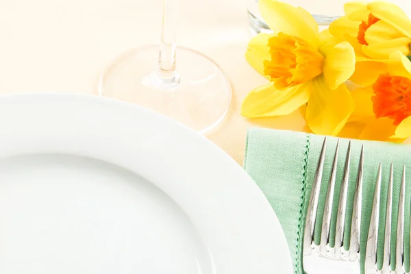 Fresh Yellow Table Setting Stock Picture
