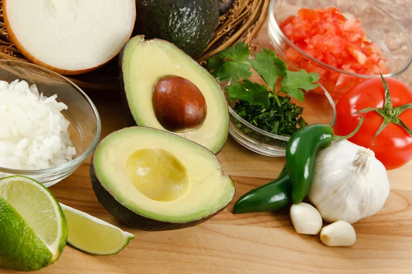 Ingredienti del guacamole Foto Stock