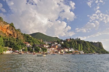 Village at the lake - Trpejca clipart