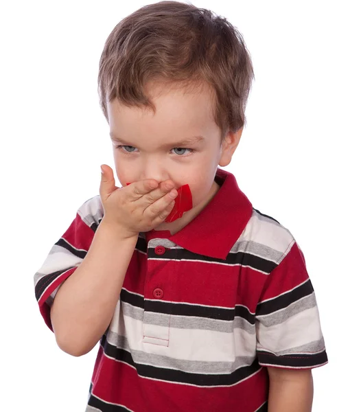 孩子的嘴上的繁文缛节 — 图库照片