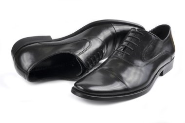 Black leather shoes clipart