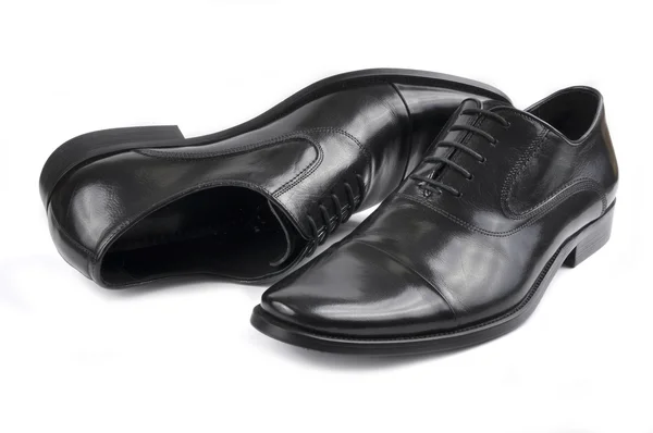 stock image Black leather shoes