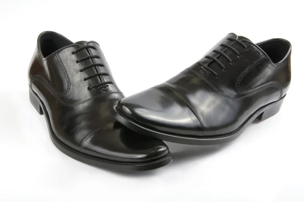 stock image Black leather shoes