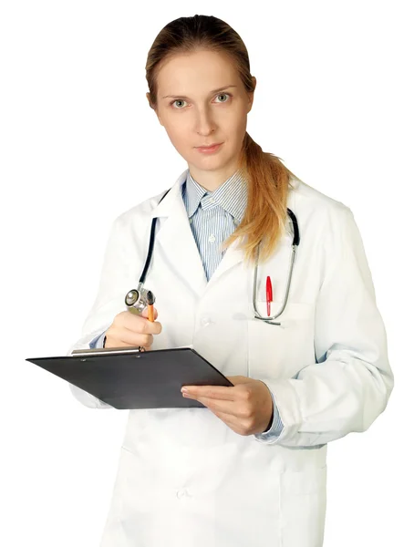 Kobieta lekarz patrząc na kamery — Zdjęcie stockowe