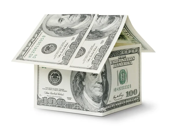 Dolar w kształt domu — Zdjęcie stockowe