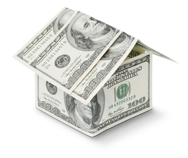 美元汇率在形状的房子 — 图库照片